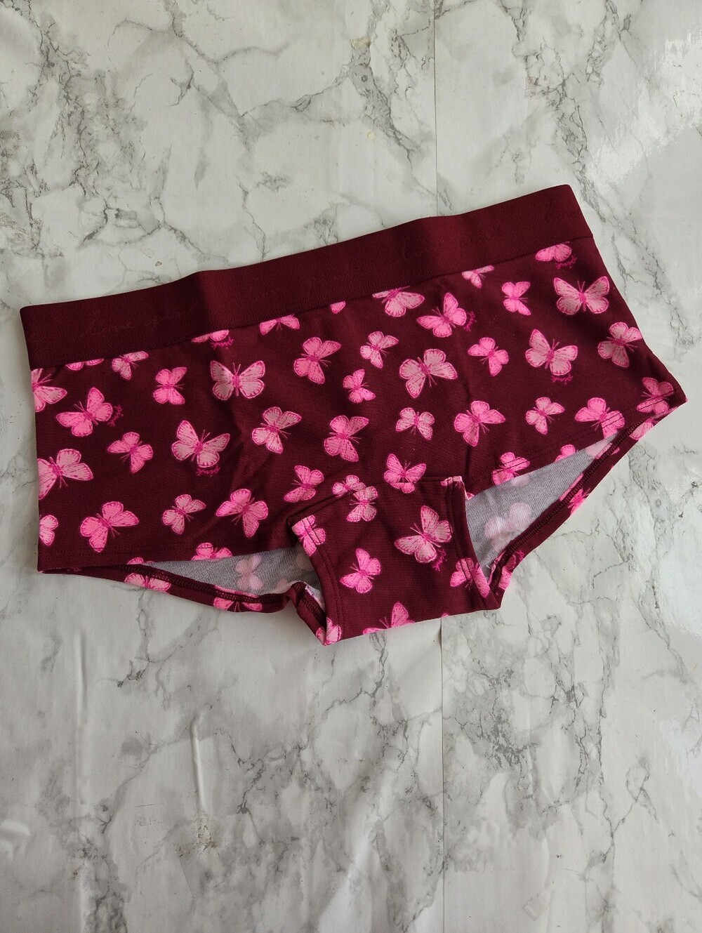 Victoria's Secret Logo Cotton Boyshort Panties M NWT